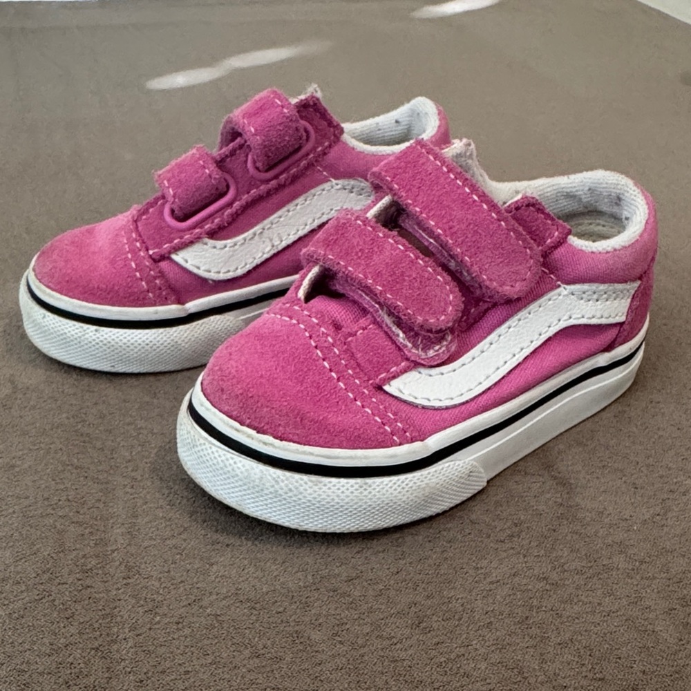 Kids Pink Old Skool Vans Sz 4
